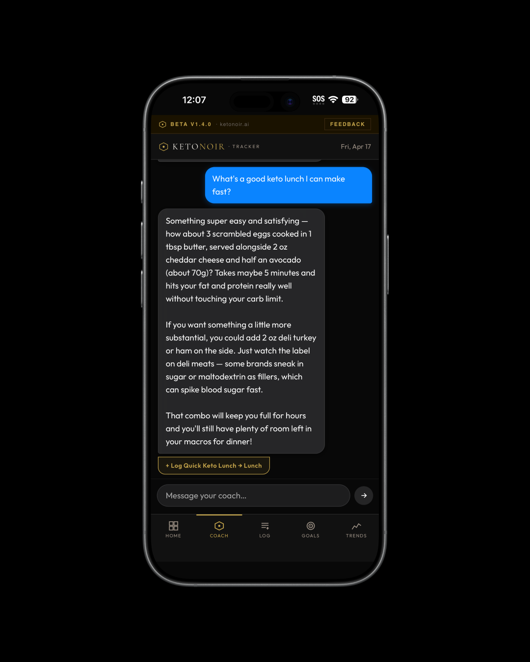 KetoNoir AI Coach